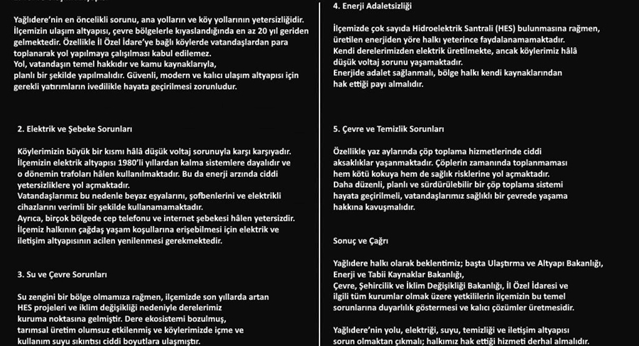 KOCAELİ YAĞLIDERELİLER DERNEĞİ İLÇENİN SORUNLARIYLA İLGİLİ BASIN AÇIKLAMASI  YAYINLADI