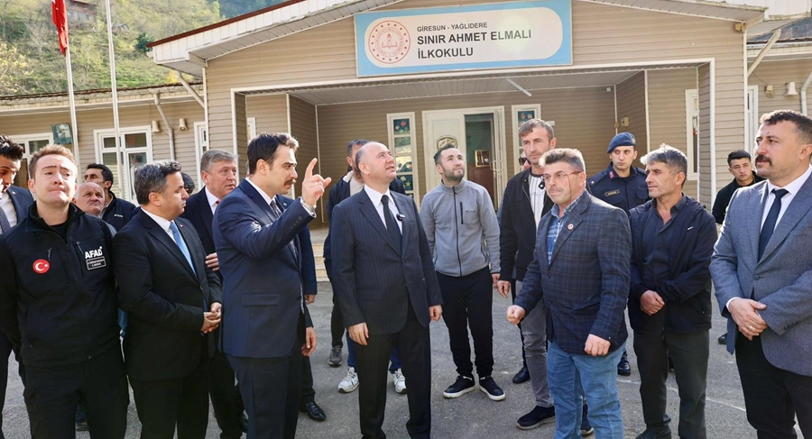 SINIR KÖYÜNDE TAHLİYE EDİLEN OKULDA İNCELEMELERDE BULUNDU