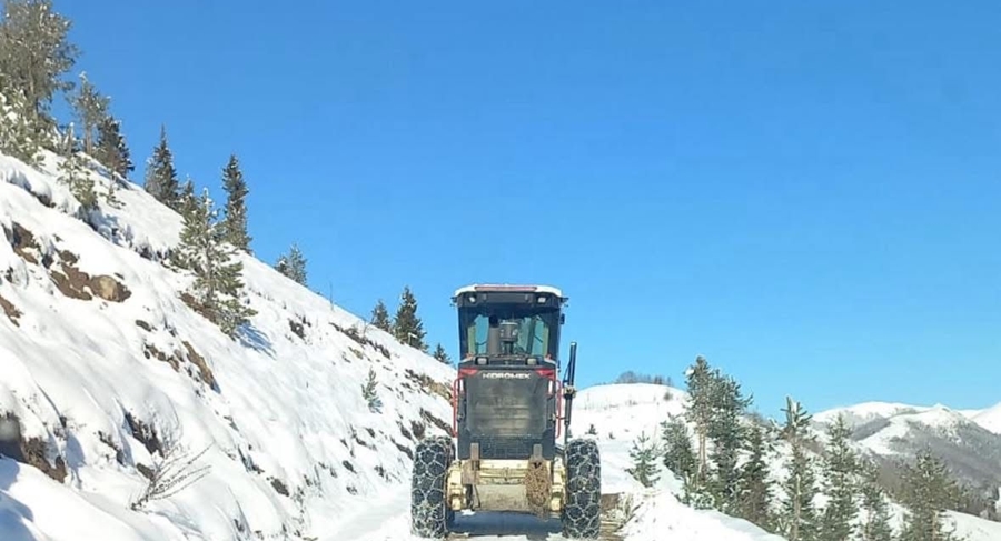 KAR YAĞIŞI  İLÇENİN YÜKSEK KÖYLERİNDE ETKİLİ OLDU