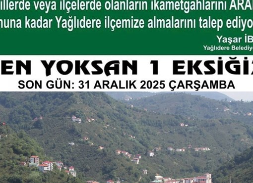 HAYDİ YAĞLIDERE SON GÜN 31 ARALIK